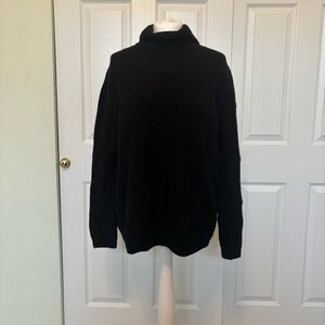 Quince Black Turtleneck Sweater